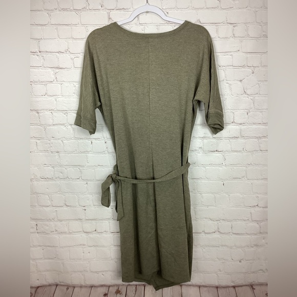 Mind/Matter wrap‎ midi short sleeve dress, sz M - Picture 4 of 7